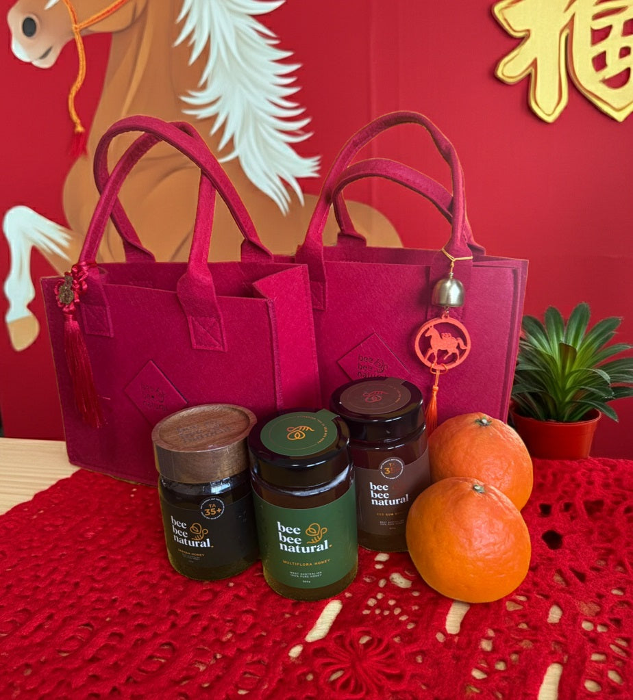CNY Honey Gift Bag (2x Jars)